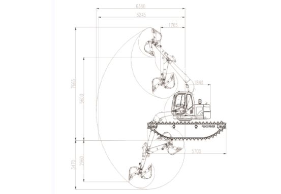 FK80-9C Amphibious Excavator